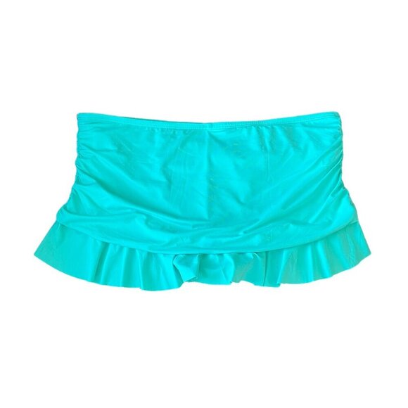 La Blanca Aquamarine Island Goddess Ruffle Skirted Bottom Swim Skirt NWT NEW 14 - Picture 2 of 5